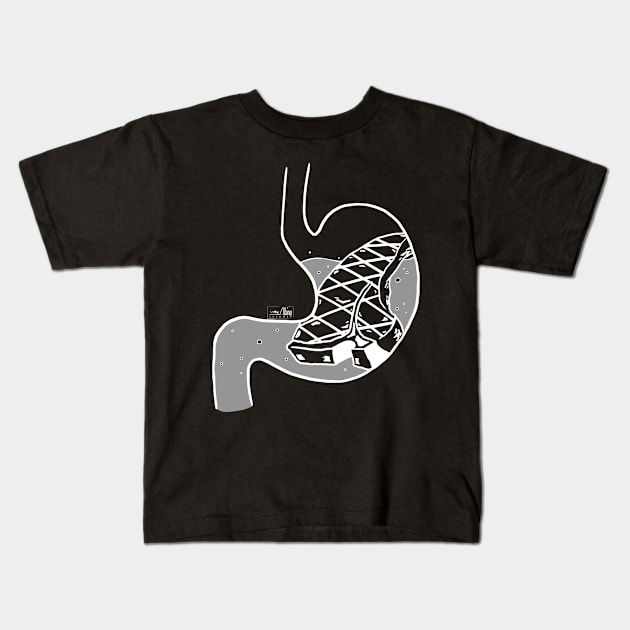 Food in My Stomach - Steak Kids T-Shirt by TheAlbinoSnowman